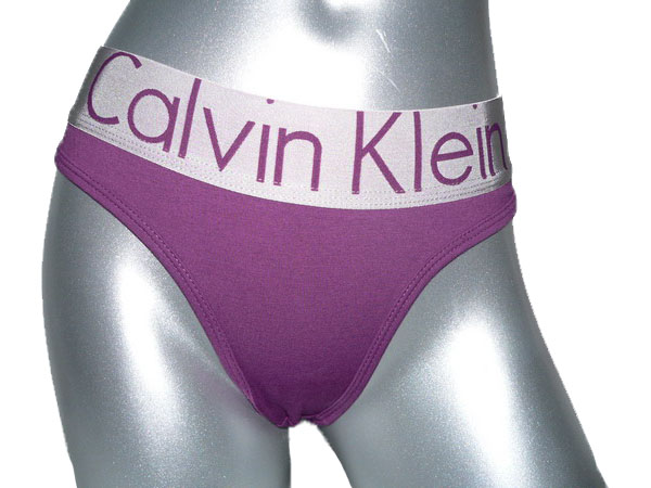 Calvin Klein Mujer Tanga Blateado Violeta1